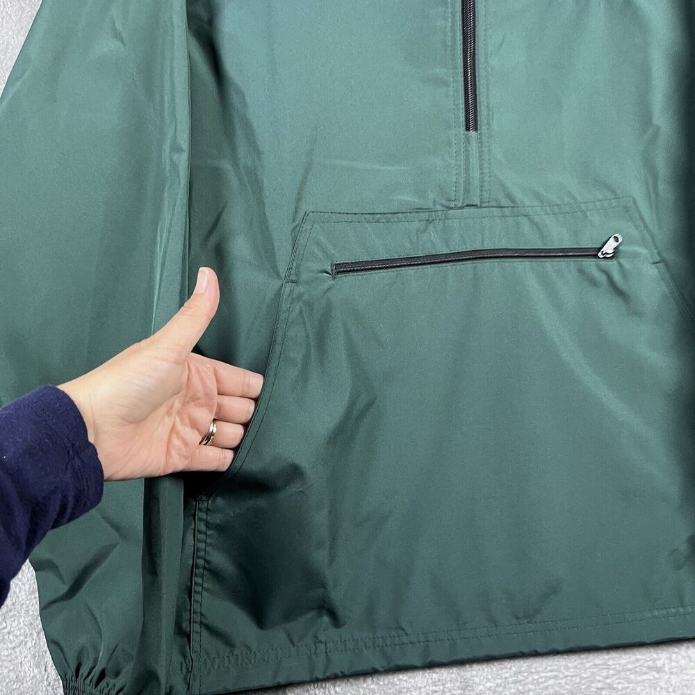 Charles River Adult Pack-N-Go Pullover Size M Green Wind & Water-Resistant NEW - Picture 10 of 12